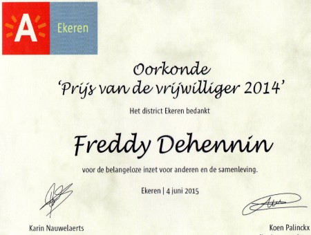 Prijs Vrijwilliger 2014 